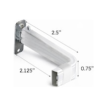 Kbx2028 Lockseam 2" Boşluk Perde Çubuğu, 28-48", Beyaz Altın Ve Çok Renkli