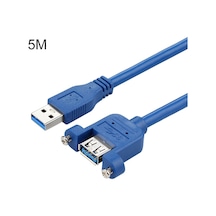 Sones Vidalı Somunlu Usb 3.0 Erkek - Dişi Uzatma Kablosu, Kablo Uzunluğu: 5m
