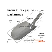 Şaşüle Gıda Küreği Krom Çelik Mini Boy Çiçek Alçı Küreği