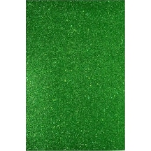 Yapışkanlı Simli Eva 50x70 Yeşil Rulo Şeklinde