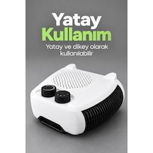 Elektrikli Fanlı Isıtıcı Bakır Sargılı Motorlu Beyaz - Lisinya