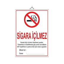 And Sigara İçilmez Levhası 50X70CM Askılı Çıtalı