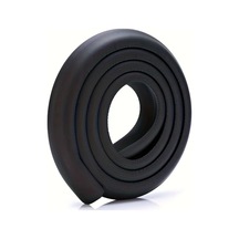 Dashanshop 78.74 İnç Uzun L Şekilli Köşe Koruyucu Siyah Masa Ve Duvar Kenarı Çarpma Önleyici Şerit Siyah