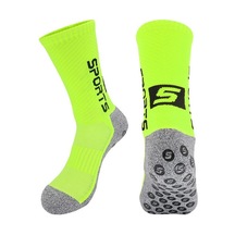 Yyu-scl Spor Çorapları Kaymaz Antrenman Çorapları Orta Buzağı Basketbol Ve Futbol Çorapları-yeşil