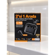4 Lü Kablosuz Bluetooth Kulaklık Klipsli Ve Kulak İçi Tasarım Siyah Akyı-374248