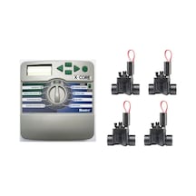HUNTER X-CORE 401 KONTROL ÜNİTESİ VE SELENOİD VANA SETİ (4 İSTASYON)