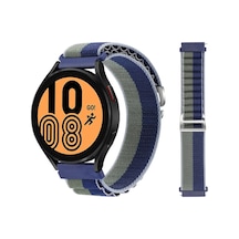 Newface Watch 20mm Kr410 Kumaş Kordon - Lacivert-yeşil Açık Mor
