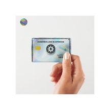 Azerbaıjan Express Kart Kaplama Hologramlı Sticker Kart Etiketi Yüksek Kaliteli Baskı Standart