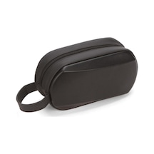 Newish Polo Erkek Siyah Deri-kabuklu Traş Kozmetik Seyahat Ve Bakım El Çantası Portföy/clutch Siyah