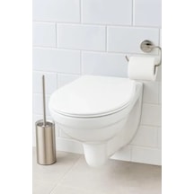 Dayanıklı Plastik Klozet Kapağı - 44x35 Cm Açık Ahşap