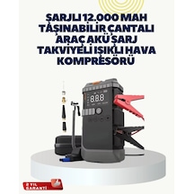 Bfs Taşınabilir Akü Takviye Cihazı Işıklı Hava Kompresörü Powerbank