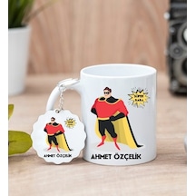 Süper Baba Isimli Kupa Bardağı Ve Anahtarlığı