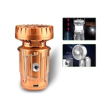 Taşınabilir Açık Hava Feneri El Tipi 2'si 1 Arada El Feneri Fan Ac Girişi/güneş Paneli İki Güç Kaynağı E