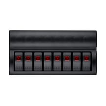 Labarka 8'li Switch Panel Otomatik Sigortalı Kırmızı LED'li 12-24V