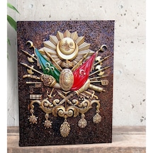 Bk Gift Osmanlı Arması Tasarımlı Dekoratif Mini Kanvas Tablo 15X2 (551117446)