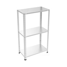 Galvanizraf 3 Katlı Galvaniz Çelik Arşiv Depo Kiler Raf 43X75X100 Galvaniz