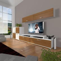 Decoraktiv Ekoflex 6y Slm Tv Ünitesi Tv Sehpası Beyaz - Ceviz