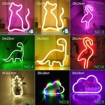 Agoodshop No.5 Tarzı F Neon Led Işıklar Burcu Gezegen Flaş Yıldırım Ay Neon Işık Aşk Bulut Neon Tabe