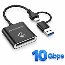 Alfais 6084 Cfexpress Type B Kart Okuyucu Usb 3.2 Gen2 10gbps Type C Çevirici Adaptör Dönüştürücü