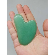 Aventurin Taşı Gua Sha Yüz Masaj Taşı 51324 Çok REnkli