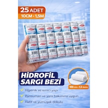 Hidrofil Sargı Bezi 10x150 Cm 25 Adet Hastane Tipi Yüksek Emici Medikal Bandaj