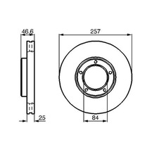 Fren Diski Ön Toyota Taro 89&gt 97 / Hılux Ln85 89&gt 96 Havalı 257mm Df1927