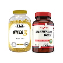Omega 3 Balık Yağı 90 Softgel & Nevfix Magnesium Oxide Magnezyum 250 Mg 120 Tablet