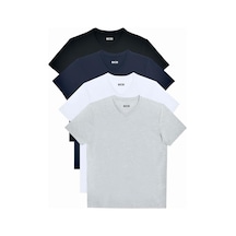 Rich Erkek 4'lü Paket Kısa Kollu V Yaka T-shirt Çok Renkli