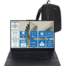 Lenovo ThinkPad E16 Gen 3 21SR0076TXH03 Ultra 7 265U 16 GB 1 TB SSD 16" W11H Dizüstü Bilgisayar + Zetta Çanta
