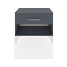 Arges Komodin Tek Çekmeceli 60x30x48 Antrasit-antrasit Antrasit