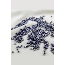 4 Mm Koyu Metalik Gri Plastik İnci Boncuk Aksesuar Takı Malzemesi 25 Gr