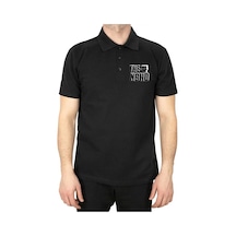 The Neighbourhood Text Polo Yaka Renkli Tişört Mavi