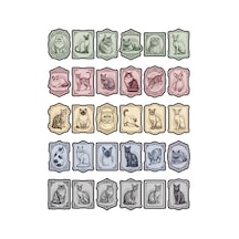 30 Adet Vintage Kedi Pulu Sticker Seti - Defter Ajanda Scrapbook İçin Estetik Paket Çok Renkli