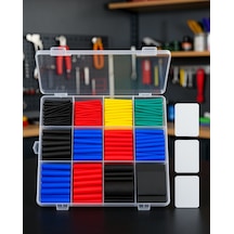 Kablo İzolasyon Makaron Seti 560 Parça 12 Ölçü 5 Renk Uczz560parçamakaron-5