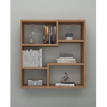 Reyo Enda Home Myra09 5 Bölmeli Modern Duvar Rafı, Mutfak Rafı Atlantik Çam Atlantik Çam