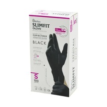 Reflex Slimfit Glove Kod-033 S Siyah Pudrasız Muayene Eldiven 100lü Go-53-vice