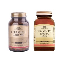 Solgar Vitamin C 1000 MG 90 Tablet+Solgar Vitamin D3 1000 Iu 100