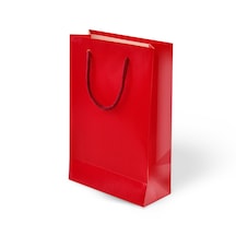 Kırmızı Lüks Karton Çanta Lüks 20x25x8 Cm Pakette 24 Adet.