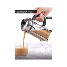 Tr Cam French Press Kahve Demleme Paslanmaz İç Yapı İnox 350 Ml Diğer