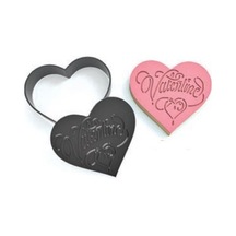 Valentine Yazılı Sevgililer Günü Kurabiye Kesme Ve Damgalama Kalıbı 2 Parça Diğer