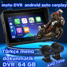 5 İnç Dokunmatik Moto Dvr Carplay Ve Android Auto Türkçe Menü