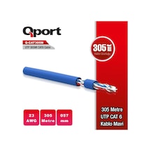 Q-cat6m 305m Cat6 Mavi 23awg Kablo