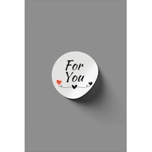 For You Yazılı Etiket Sticker Hediye Paketleme Kargo Etiketi 24