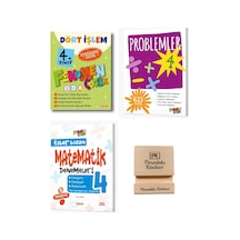 Fenomen 4. Sınıf Dört İşlem Problem Ve Matematik Denemeleri 3lü Set + Telefon Standı