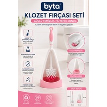 Klozet Fırçası Seti Hijyenik Tuvalet Temizlik Fırçası Ergonomik Saplı Hazneli Wc Fırçası 1 Adet Karışık Renk Gönderilir Pembe