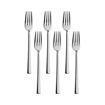 Gümüş Tatlı Çatalı Seti, Paslanmaz Çelik, 16 Cm, Metalik, Titanyum Kaplama, 6 Adet Diğer