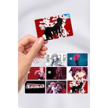 Mirai Nikki Kart Kaplama Sticker 7 Adet Çok Renkli