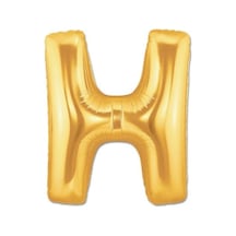 H Harf Folyo Balon Altın Renk 40 İnç Bx40 2 Yaş Mavi
