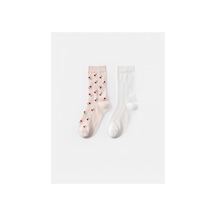 Lc Waikiki Alıta Cıty Farkıyla Lcw Dream Pembe Desenli 2'li Paket Kadın Soket Çorap Pembe - 925413095 Pembe