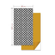 Kendinden Yapışkanlı Fayans Kaplama Pvc Karo Yuvarlak Retro Desen 60x120 Cm 1 Adet 0,72 M2
